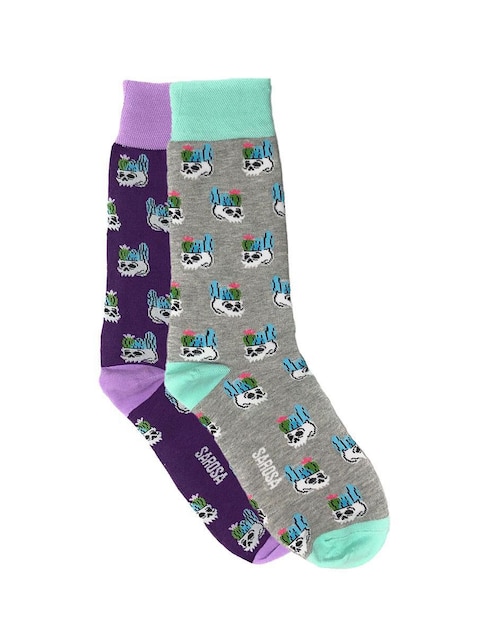 Set de calcetín comfort Sarosa de algodón para hombre 2 pares