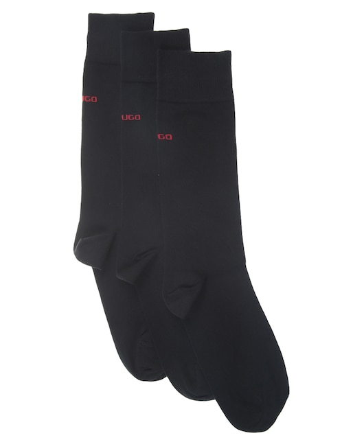 CALCETIN HUGO 3 PARES, UNITALLA, NEGRO