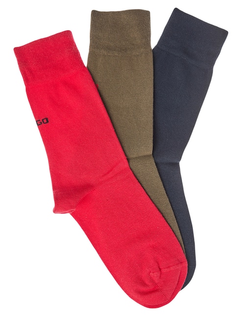 Set de calceta comfort Hugo de algodón para hombre 3 pares