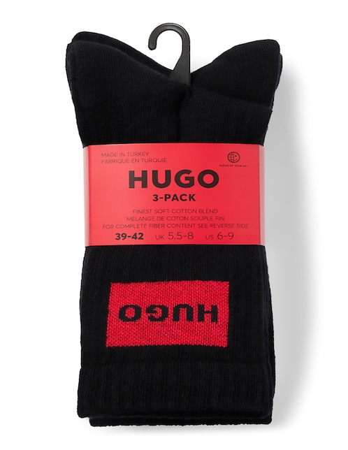 CALCETIN HUGO REGULAR, UNITALLA, NEGRO
