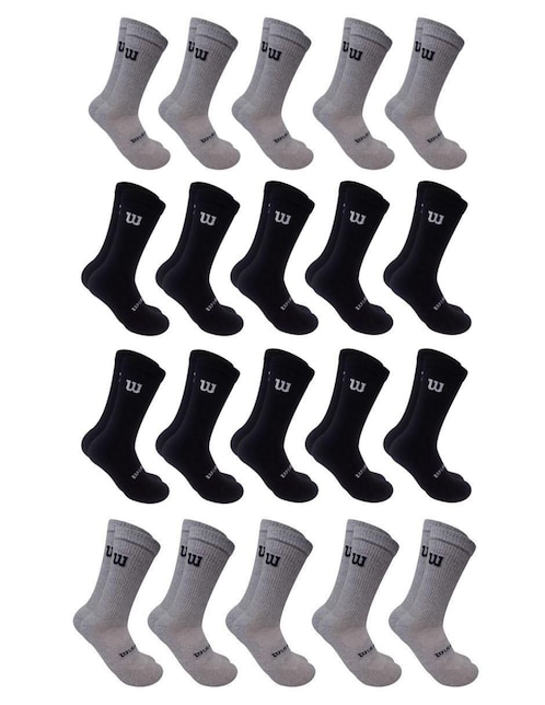 Set de calceta comfort Wilson para hombre 20 pares