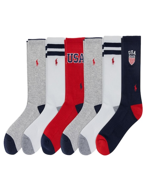 Set de calceta comfort Polo Ralph Lauren para hombre 6 pares