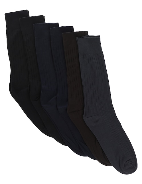 Set de calceta comfort de algodón para hombre 6 pares 1