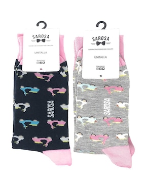 Set de calcetín Sarosa de algodón para hombre 2 pares