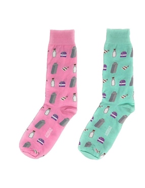 Set de calcetín comfort Sarosa de algodón para hombre 2 pares