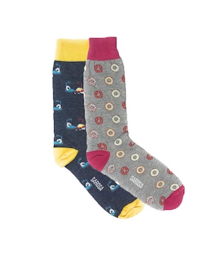 Set de calcetín Sarosa de algodón para hombre 2 pares