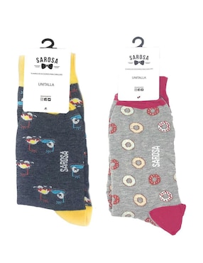 Set de calcetín Sarosa de algodón para hombre 2 pares