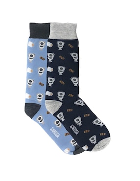 Set de calcetín comfort Sarosa de algodón para hombre 2 pares
