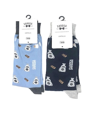 Set de calcetín comfort Sarosa de algodón para hombre 2 pares