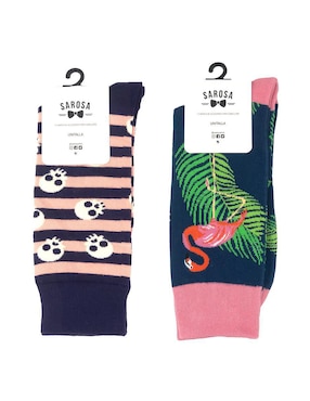 Set de calcetín comfort Sarosa de algodón para hombre 2 pares