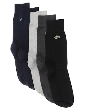 Set de calceta comfort Lacoste de algodón para hombre 5 pares