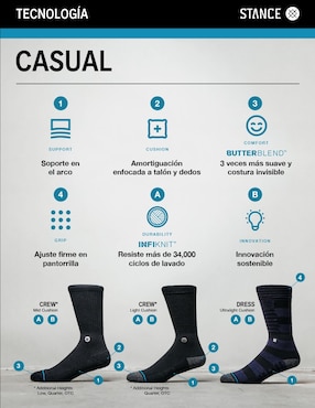 Calceta comfort Stance de algodón para hombre
