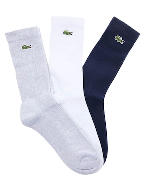Set de calceta Lacoste de algodón para hombre 3 pares