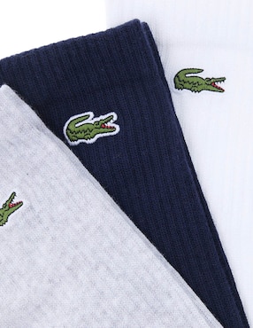Set de calceta Lacoste de algodón para hombre 3 pares