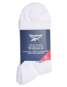 Set de calceta Reebok de algodón para hombre 3 pares