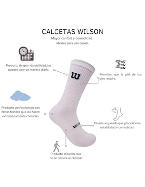 Set de calceta comfort Wilson para hombre 12 pares