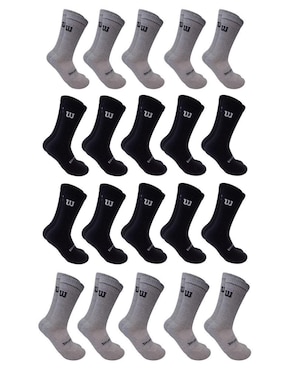 Set de calceta comfort Wilson para hombre 20 pares