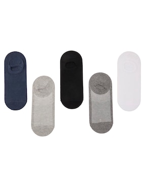 Set protector de pie antiderrapante Punto Blanco de algodón para hombre 5 pares