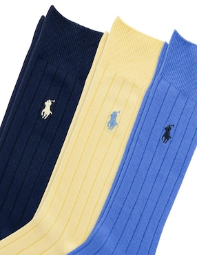 Set de calcetín Polo Ralph Lauren de algodón para hombre 3 pares