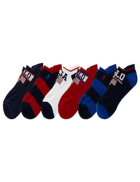 Set de tín polo rl de algodón para hombre 6 pares
