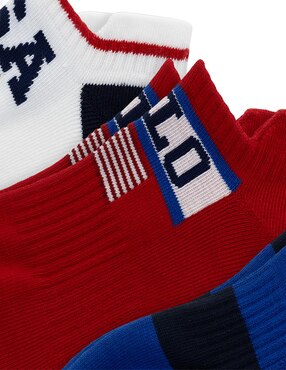 Set de tín polo rl de algodón para hombre 6 pares