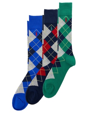 Set de calcetín Polo RL de algodón para hombre 3 pares