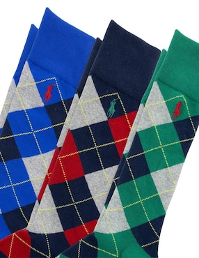 Set de calcetín Polo RL de algodón para hombre 3 pares