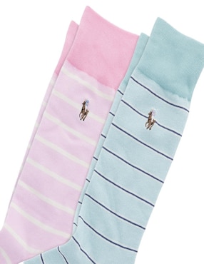 Set de calcetín Polo RL de algodón para hombre 2 pares