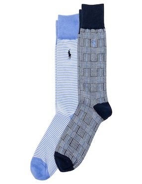 Set de calcetín Polo RL de algodón para hombre 2 pares