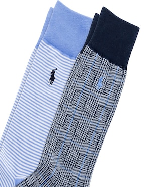 Set de calcetín Polo RL de algodón para hombre 2 pares