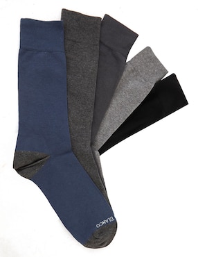 Set de calcetín comfort Punto Blanco de algodón para hombre 5 pares