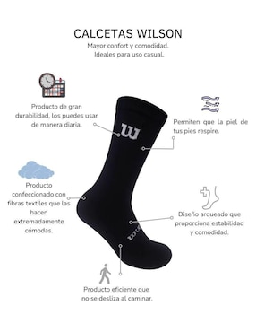 Calceta comfort Wilson para hombre 20 pares