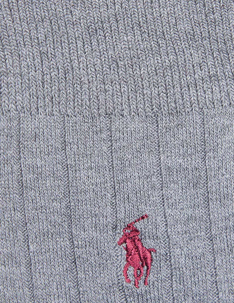 CALCETIN POLO RL REGULAR 3 PARES, GRIS