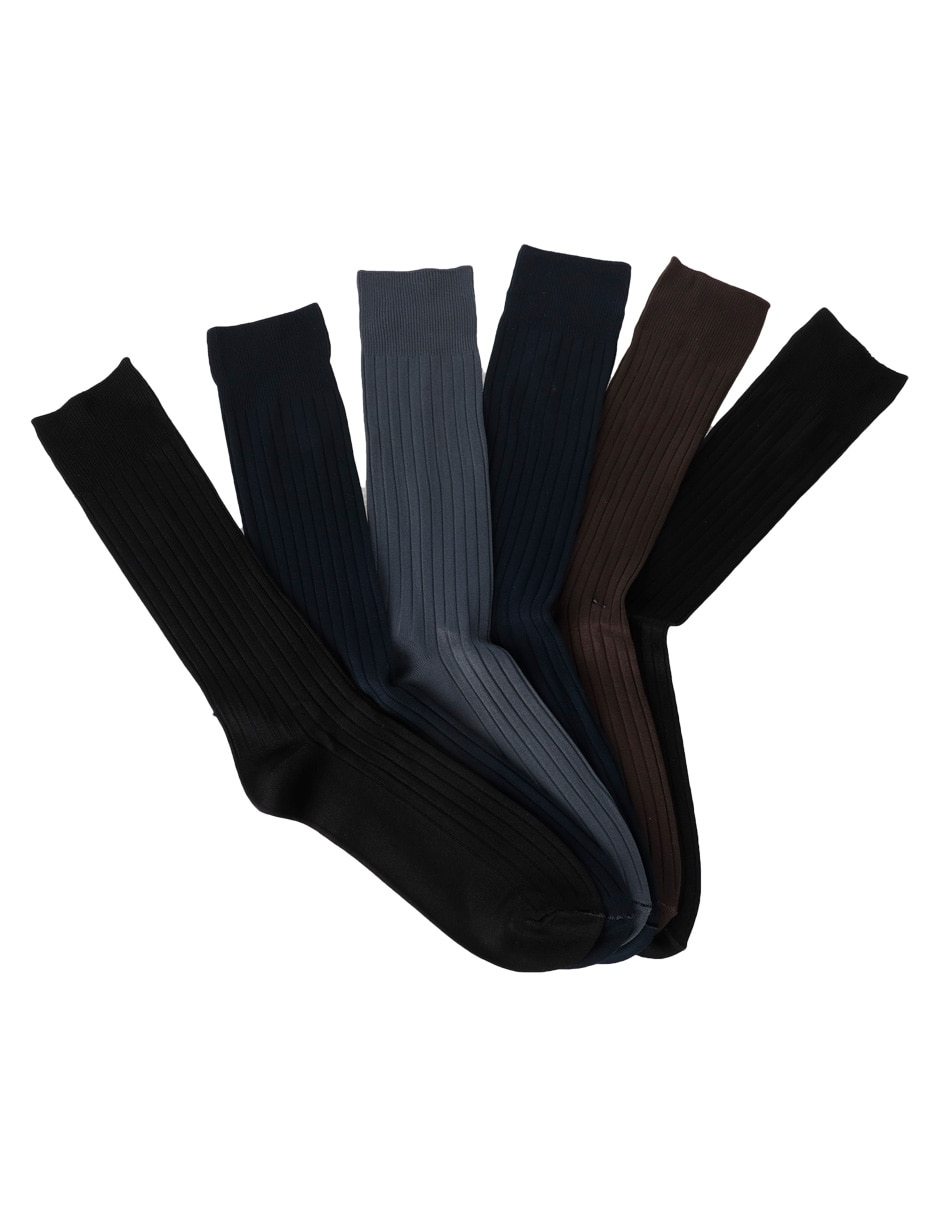 Set de calceta comfort de algodón para hombre 6 pares