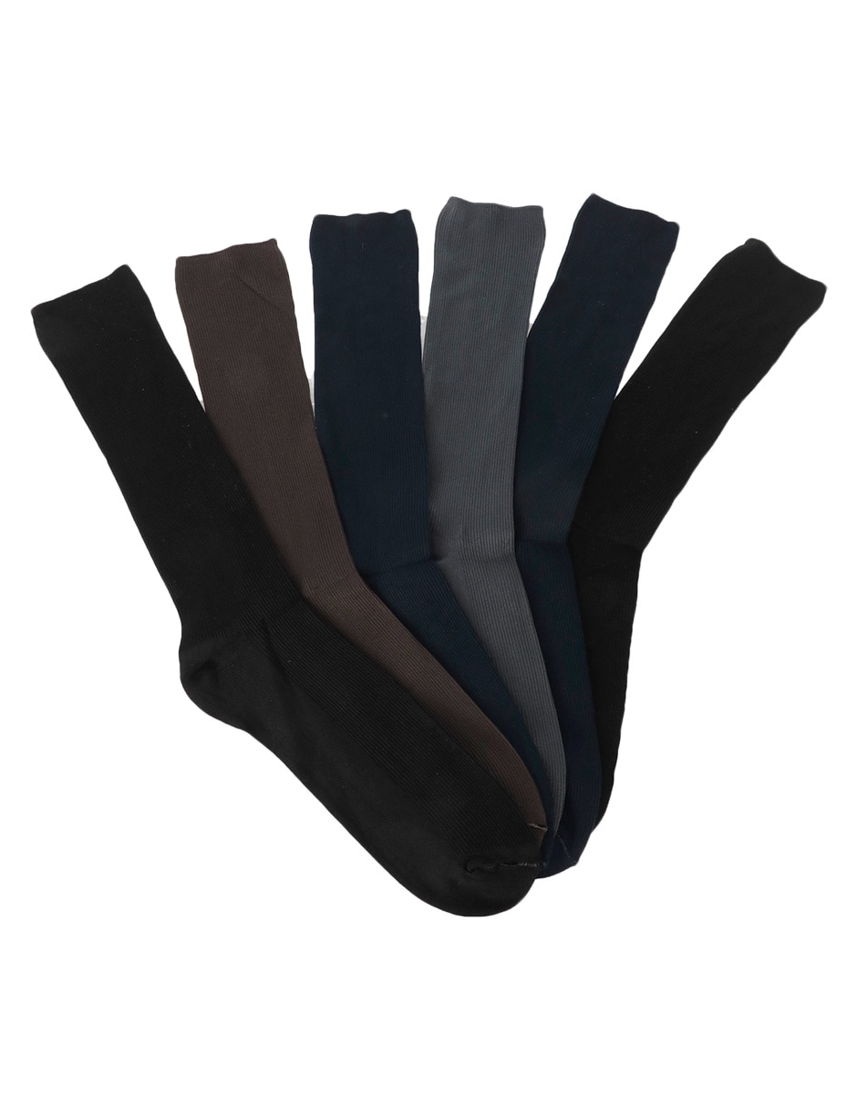 Set de calceta comfort para hombre 6 pares