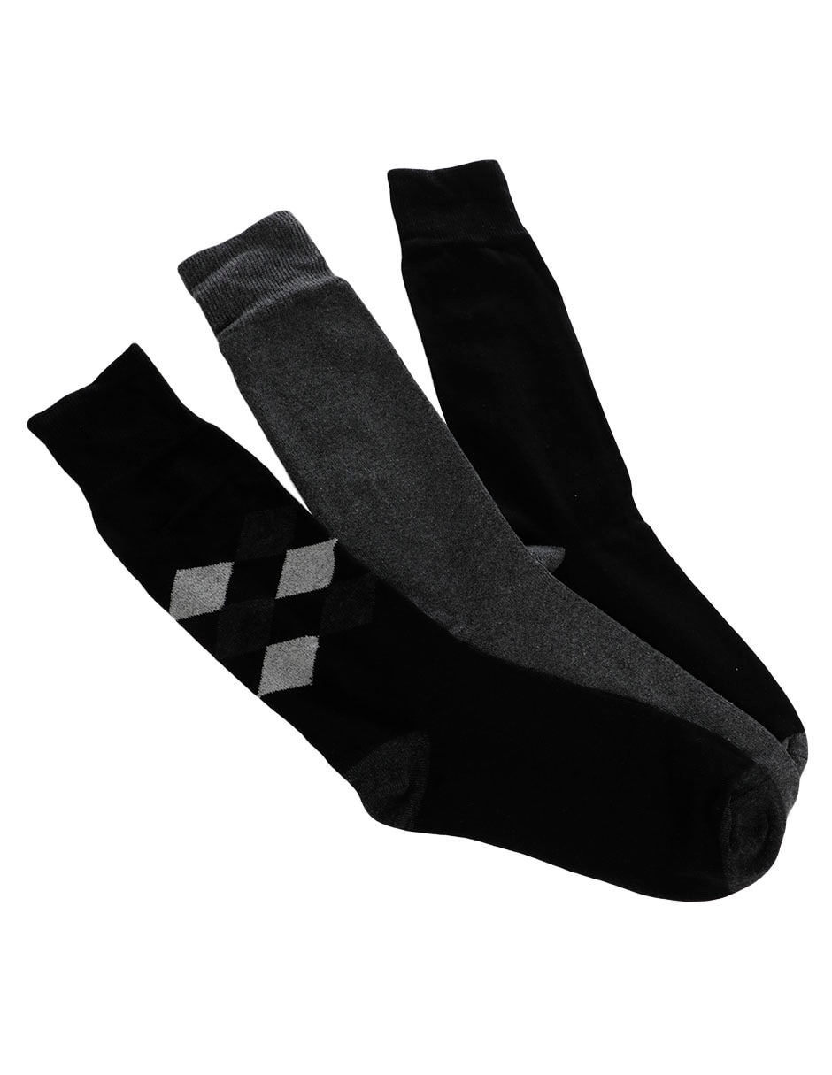 Set de calceta comfort de algodón para hombre 3 pares