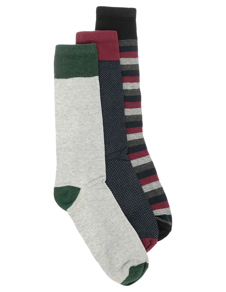 Set de calcetín comfort de algodón para hombre 3 pares