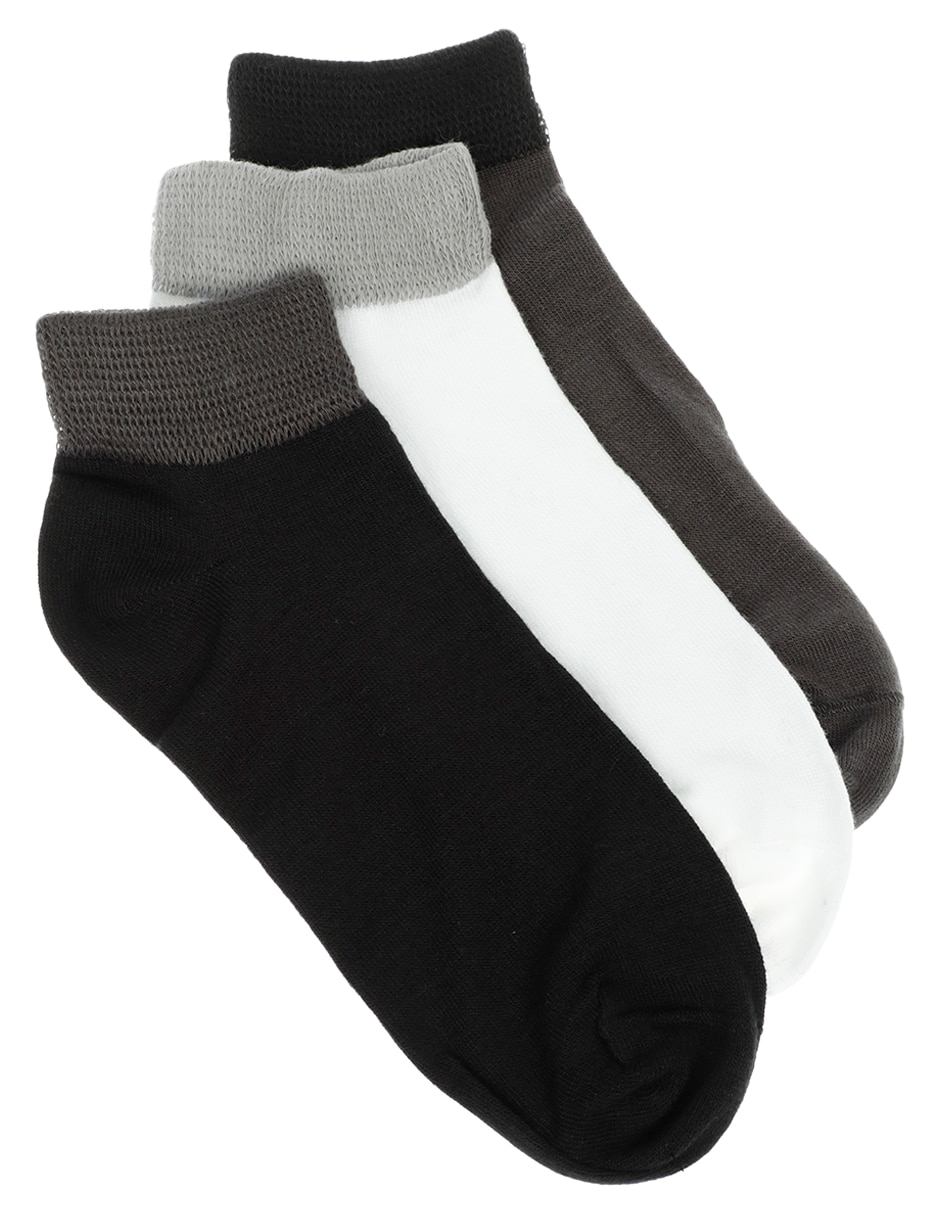 Set de tín diabético de algodón para hombre 3 pares