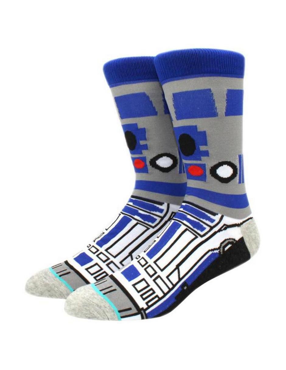 Calceta r2-d2 transpirable de algodón para hombre