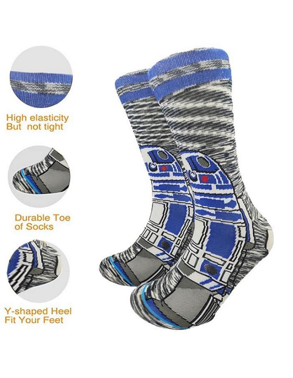 Calceta r2-d2 transpirable de algodón para hombre 4
