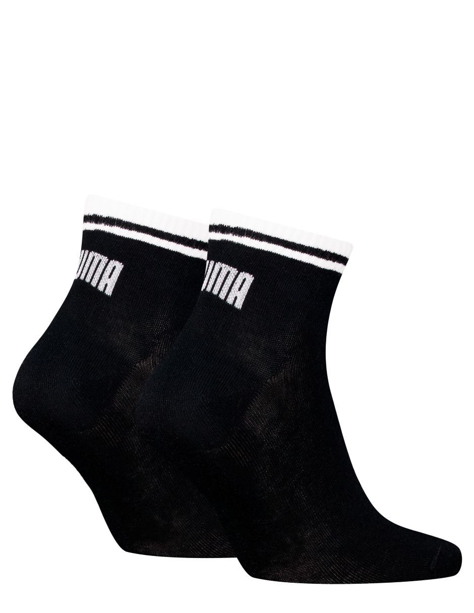 CALCETA PUMA TIN 2 PARES LISO A, NEGRO