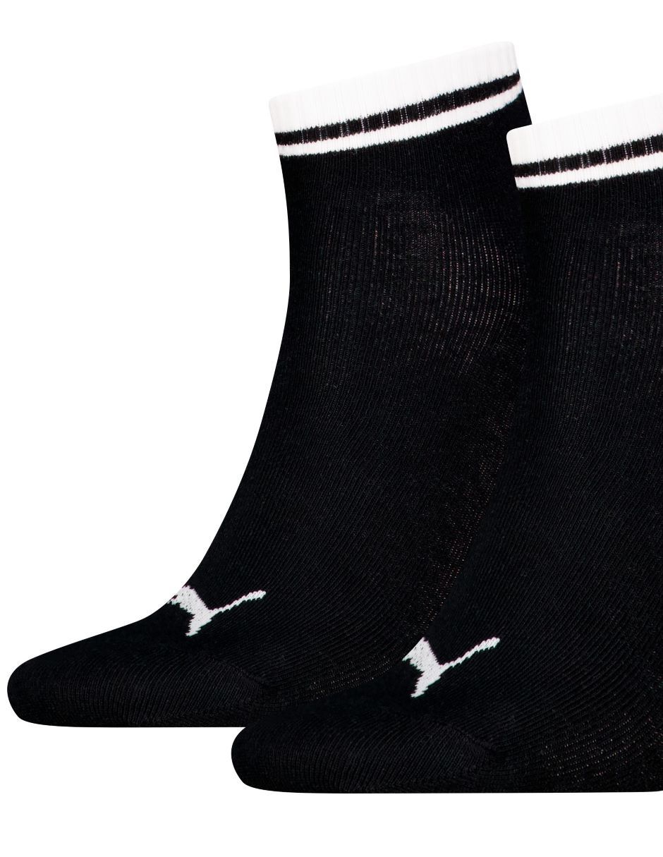 CALCETA PUMA TIN 2 PARES LISO A, NEGRO