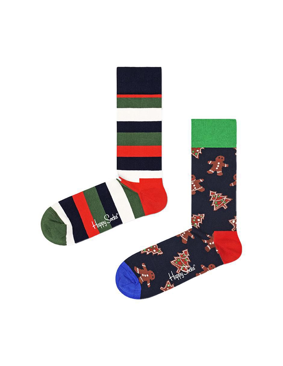 Set de calcetín navideño comfort de algodón para hombre 2 pares