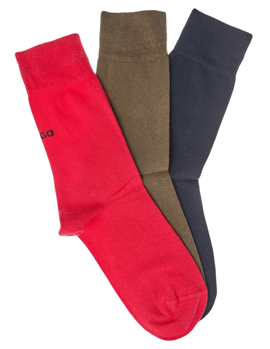 Set de calceta comfort de algodón para hombre 3 pares Set de calceta comfort de algodón para hombre 3 pares