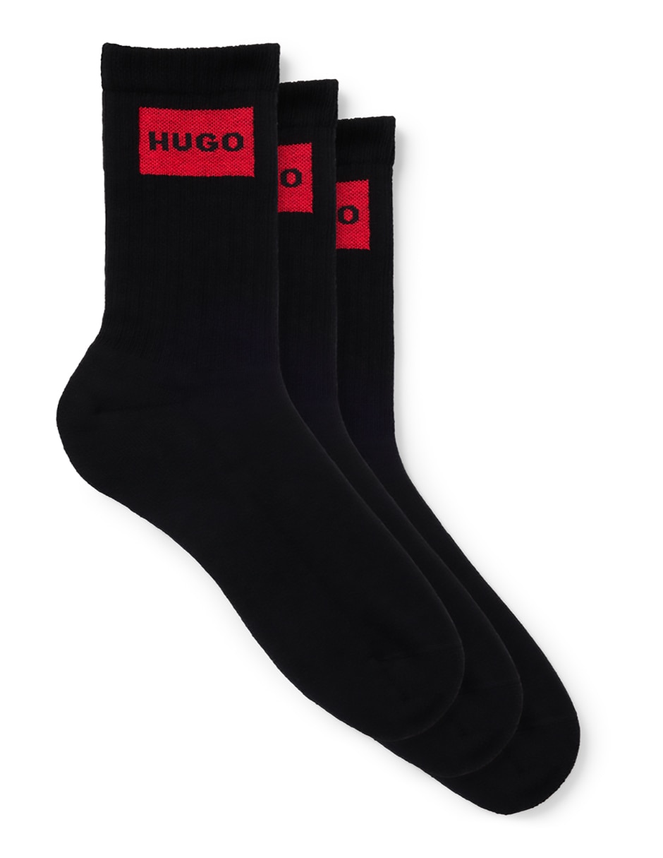 CALCETIN HUGO REGULAR, UNITALLA, NEGRO