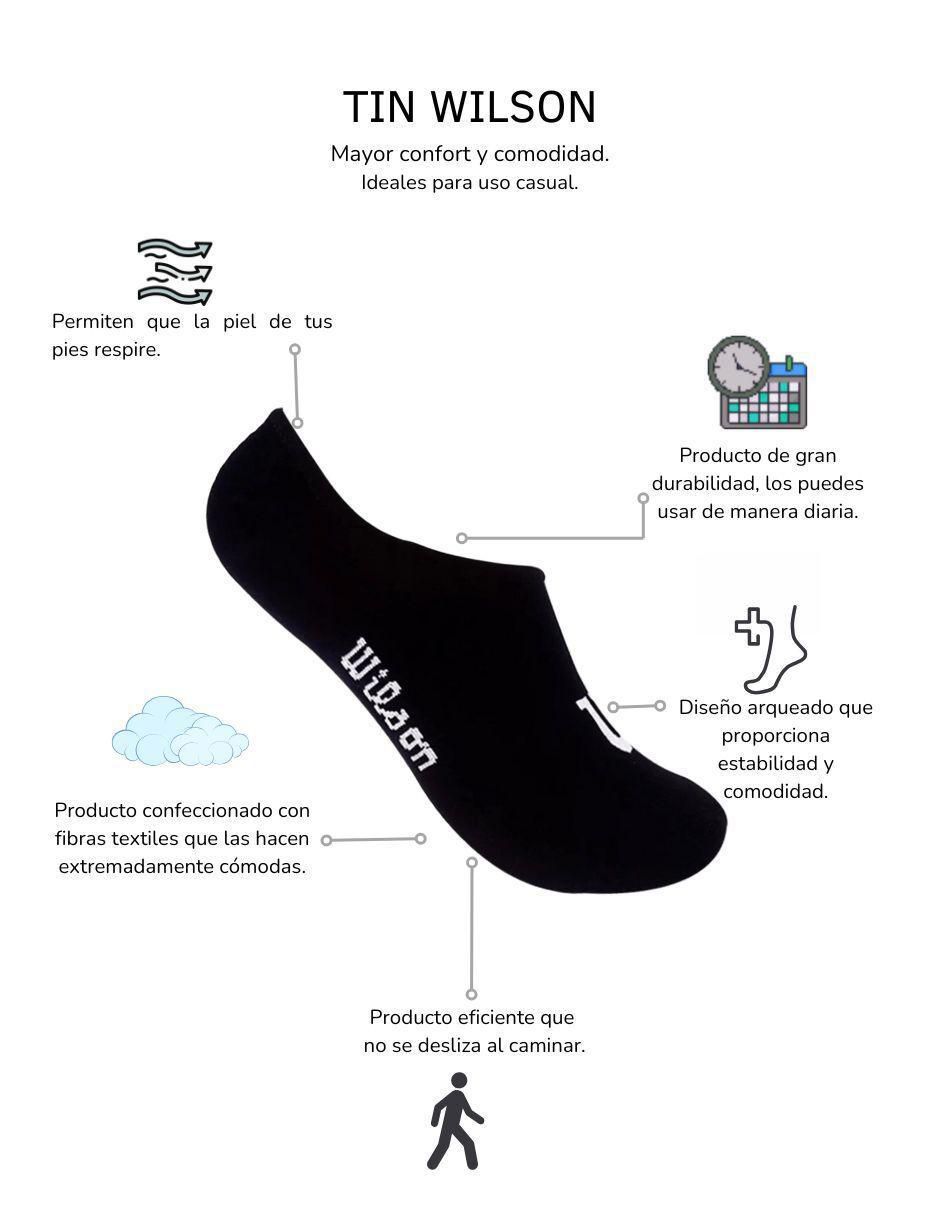 Protector de pie no aplica invisible wilson "de" poliéster "para hombre" 12 pares