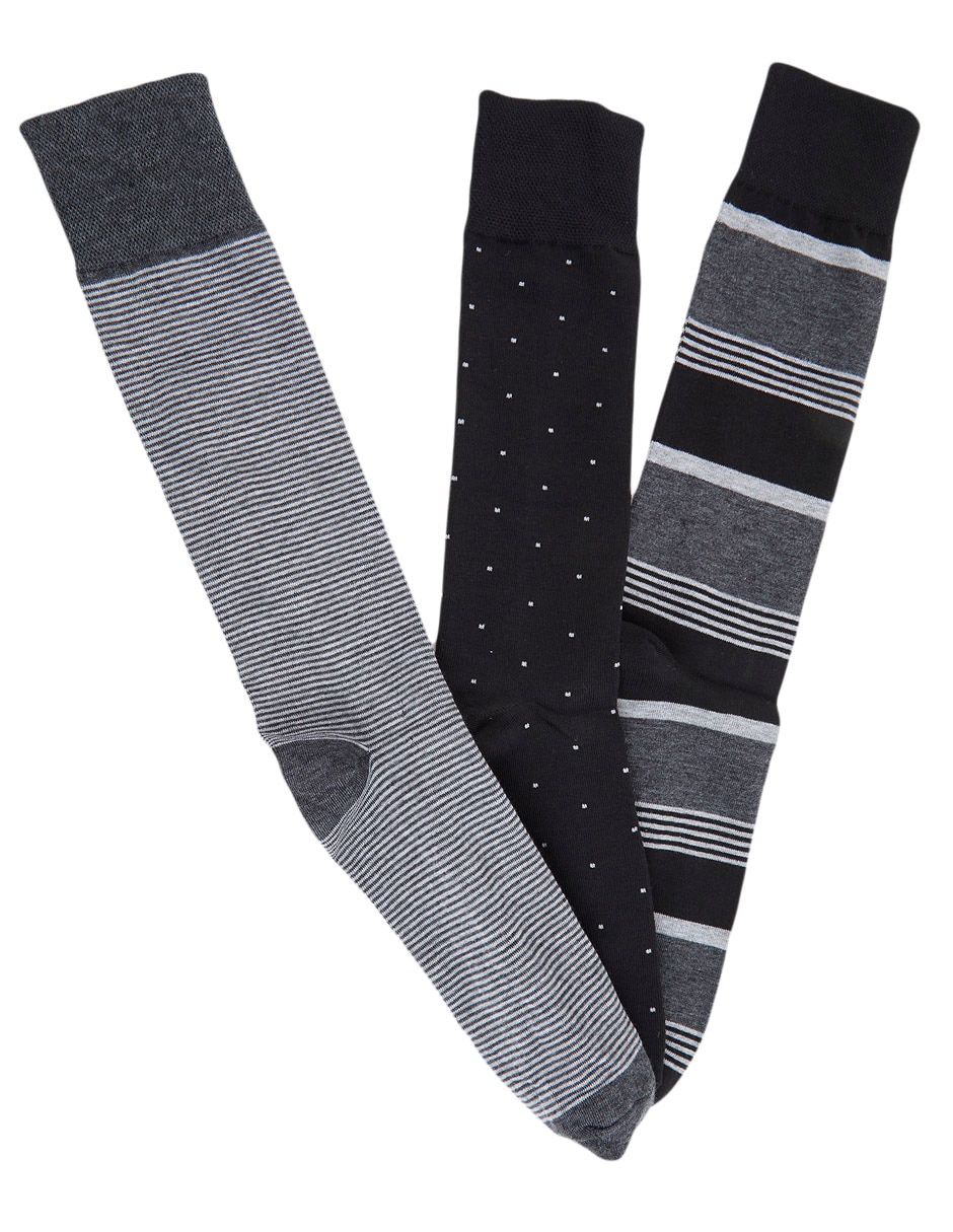 Set de calceta comfort de algodón para hombre 3 pares