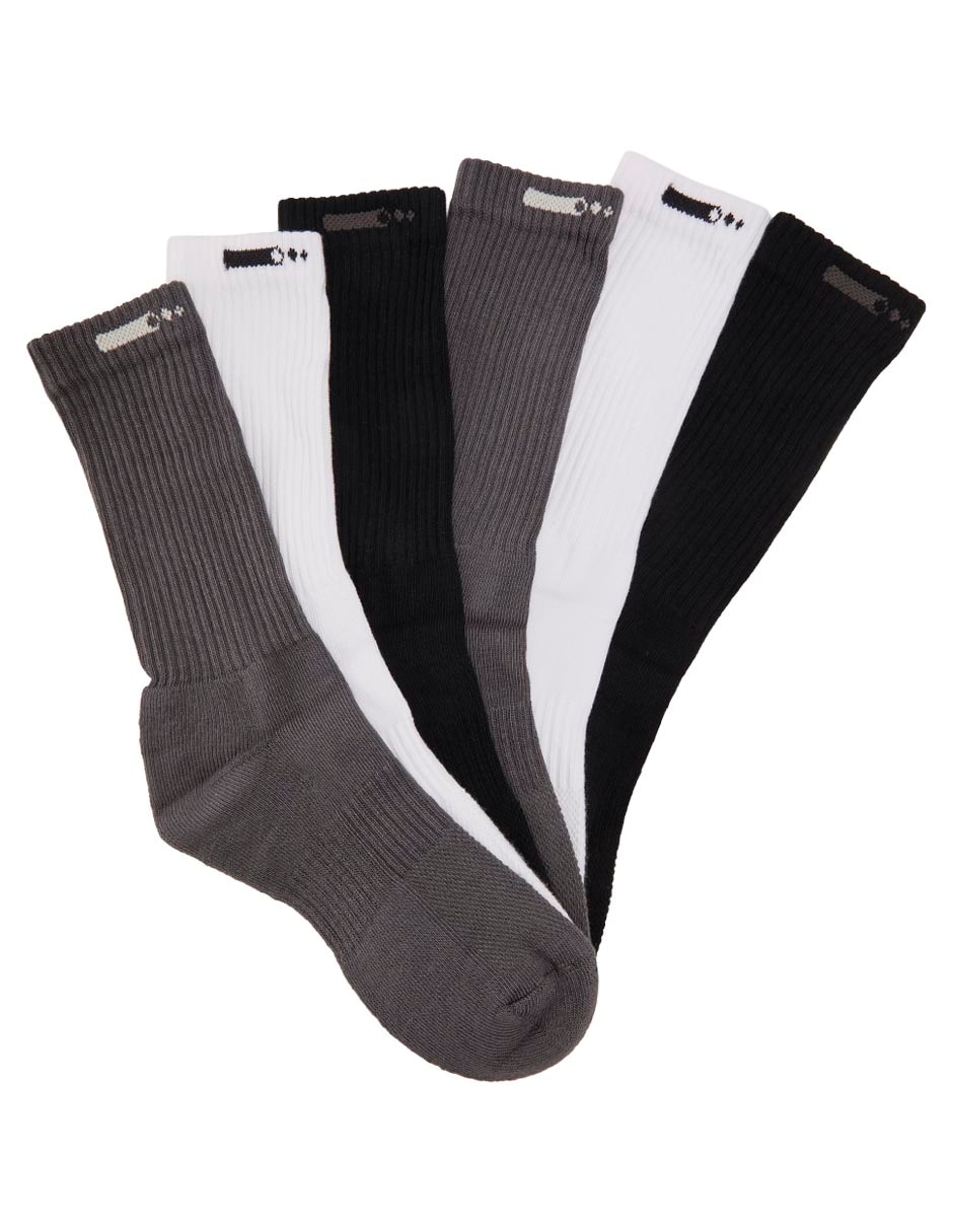 Set de calceta comfort Punto Blanco de algodón para hombre 6 pares Set de calceta comfort Punto Blanco de algodón para hombre 6 pares
