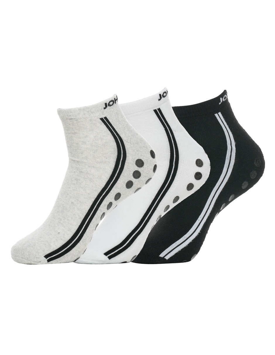 Set de tín antiderrapante de algodón para hombre 3 pares