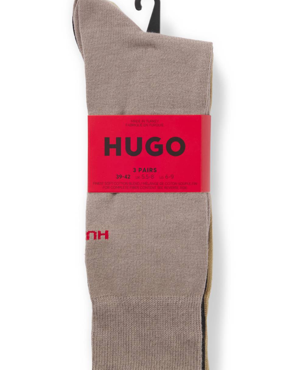 Set de calceta de algodón para hombre 3 pares 3